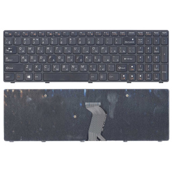 Клавіатура для ноутбука Lenovo IdeaPad (G500, G700), Black, (Black Frame) RU