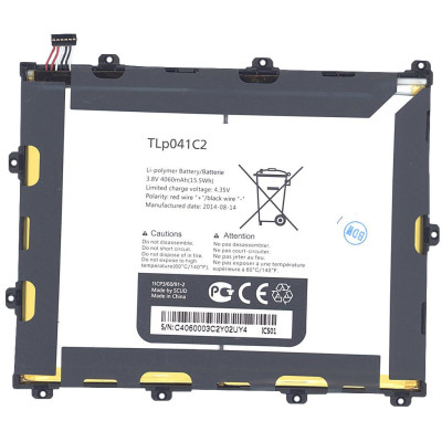 Акумулятор для планшета Alcatel TLp041C2 One Touch POP 8 P320A 3.8V White 4060mAh Orig