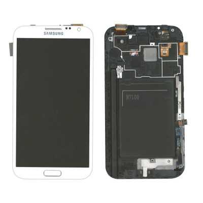 Матриця з тачскріном (модуль) Samsung Galaxy Note 2 GT-N7100 білий з рамкою