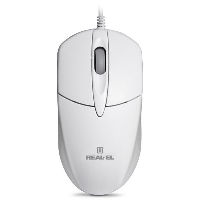 Мишка REAL-EL RM-211 White (EL123200014)
