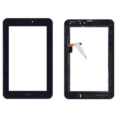 Тачскрін (Сенсорне скло) для Huawei Mediapad 7 Vogue S7-602, S7-601u чорний з рамкою