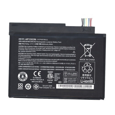 Акумулятор для планшета Acer AP13G3N Iconia Tab W3-810 3.7V Black 6800mAh Orig