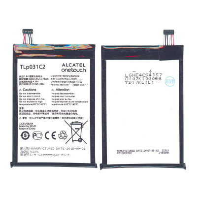 Акумулятор для смартфона Alcatel TLp031C2 One Touch Hero 2 3.8V White 3100mAh 11.78Wh
