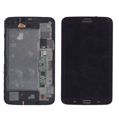 Матрица с тачскрином (модуль) для Samsung Galaxy Tab 3 7.0 SM-T211 коричневий с рамкой