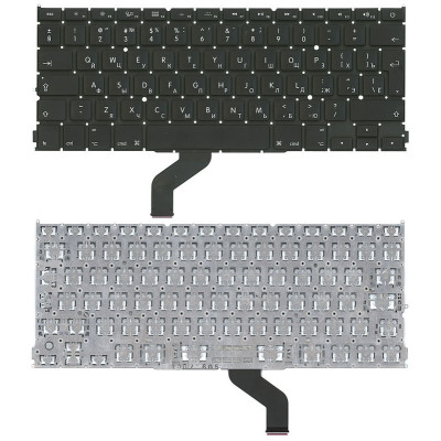 Клавіатура для ноутбука Apple MacBook Pro (A1425) з підсвічуванням (Light) Black, (No Frame), RU (вертикальний ентер)