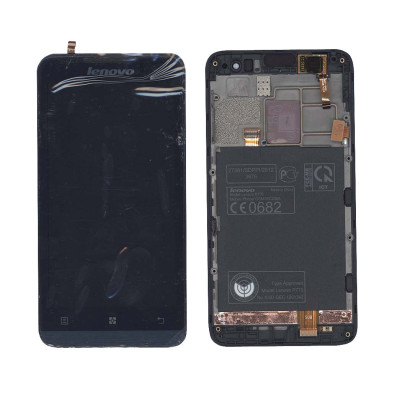 Матриця з тачскріном (модуль) Lenovo P770 чорний із синьою рамкою
