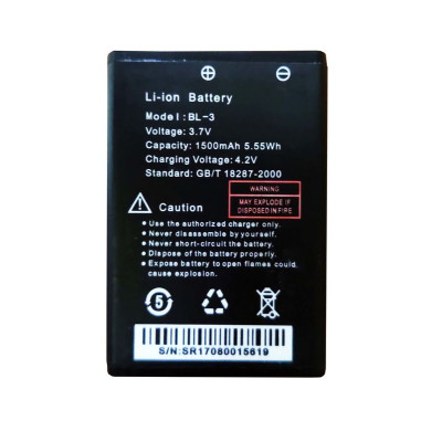 Акумулятор для радіостанції Baofeng BL-3 UV-3R Li-ion 1500mAh 3.7V