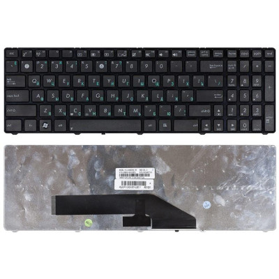 Клавіатура для ноутбука Asus (K50, K60, K70) Black, (Black Frame) RU