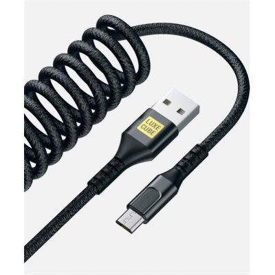 Кабель Luxe Cube Dynamic USB-micro USB, 1.5м, Black (4446689101236) 