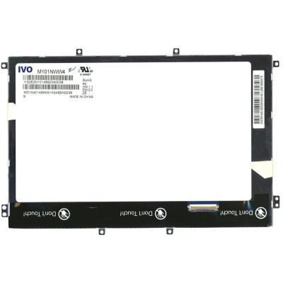 Матриця для планшета 10,1", Slim (тонка), 40 pin (знизу праворуч), 1280x800, Світлодіодна (LED), кріплення праворуч, ліворуч, знизу, зверху, глянсова, IVO, M101NWW4 R0