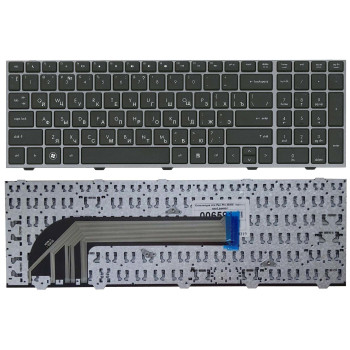 Клавіатура для ноутбука HP ProBook 4540s, 4545s, 4730s  Black, (Gray Frame) RU