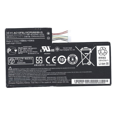 Акумулятор для планшета Acer AC13F8L Iconia Tab A1-810 3.75V Black 5340mAh Orig