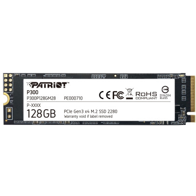 Накопичувач SSD  128GB Patriot P300 M.2 2280 PCIe 3.0 x4 NVMe TLC (P300P128GM28)