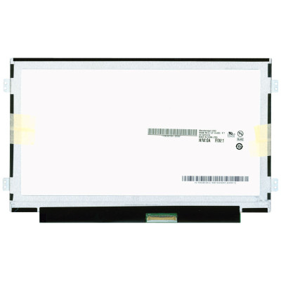 Матриця для ноутбука 10,1", Slim (тонка), 40 pin (знизу праворуч), 1024x600, Світлодіодна (LED), крепления слева\справа, глянсова, AU Optronics (AUO), B101AW06 V.1
