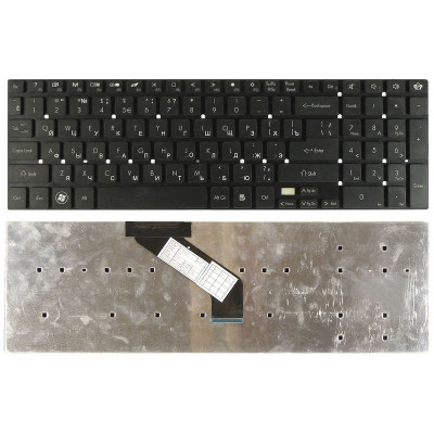 Клавіатура для ноутбука Acer Gateway (NV55) Black, (No Frame), RU (горизонтальный энтер)