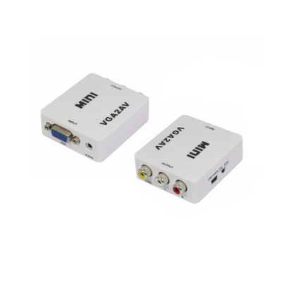 Адаптер Voltronic VGA - 3хRCA, (M/M), White (YT-CM-VGA/AV/09388)