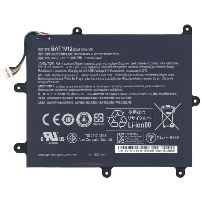 Акумулятор для планшета Acer BAT1012 Iconia Tablet A200 7.4V Black 3280mAh Orig