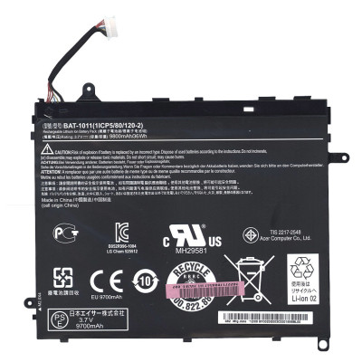 Акумулятор для планшета Acer BAT-1011 Iconia Tablet A510 A700 3.7V Black 9800mAh Orig