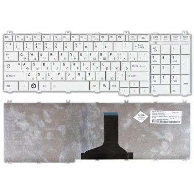Клавіатура Toshiba Satellite (C650, C650D, C655, C655D, C660, C660D, C670, C670D, L650, L650D, L655, L655D, L660, L660D, L665, L665D, L670, L670D, L675, L675D, L750, L750D, L755, L755D, L770, L770D, L775, L775D) White, RU