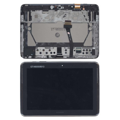 Матриця з тачскріном (модуль) Samsung Galaxy Note 10.1" N8000 чорний з рамкою